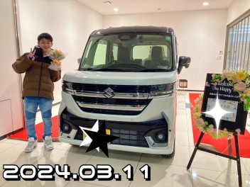 新型スペーシアカスタム納車ありがとうございます★☆こだわりの２トーンルーフ